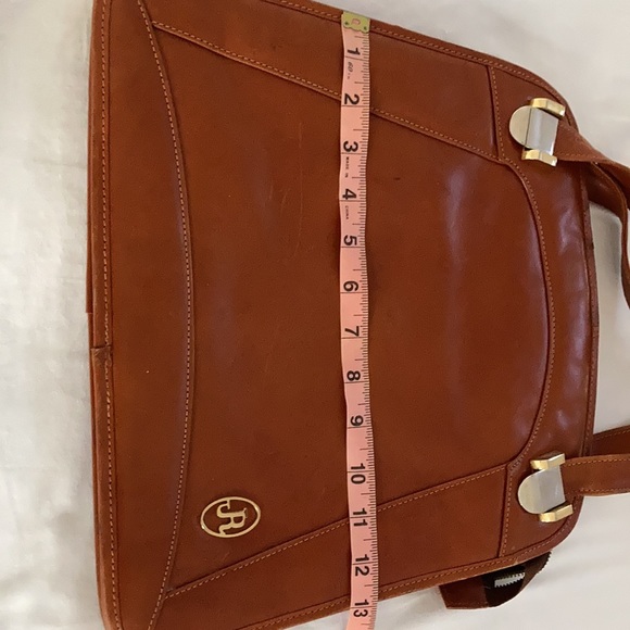 Cognac brown vintage JR leather hand bag/purse - Picture 10 of 14